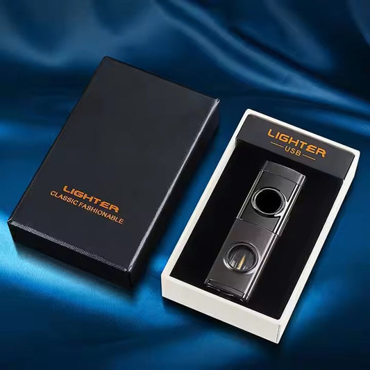 Triple Flame Jet Lighter Rechargeable Electric Ignition for Cigarette Cigar Lighter | BUY 1 GET 1 FREE | ⭐️⭐️⭐️⭐️ 4.9/5 Reviews